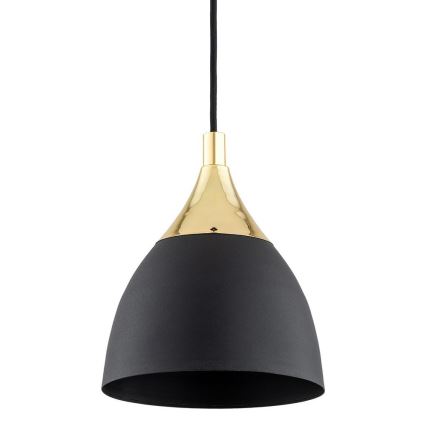 Argon 4905 - Kattokruunu johdossa MURANO 1xE27/15W/230V musta/kultainen