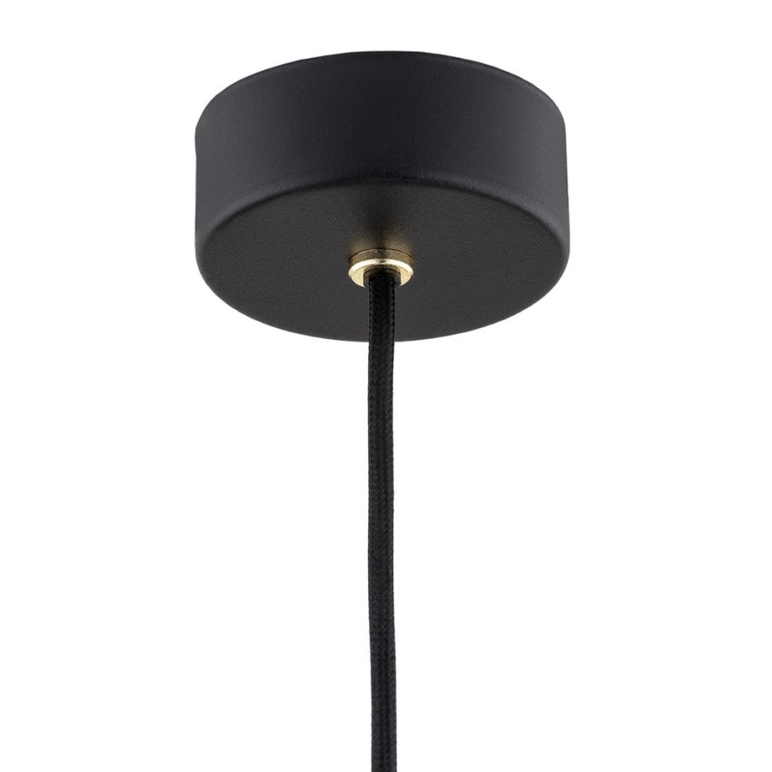 Argon 4905 - Kattokruunu johdossa MURANO 1xE27/15W/230V musta/kultainen