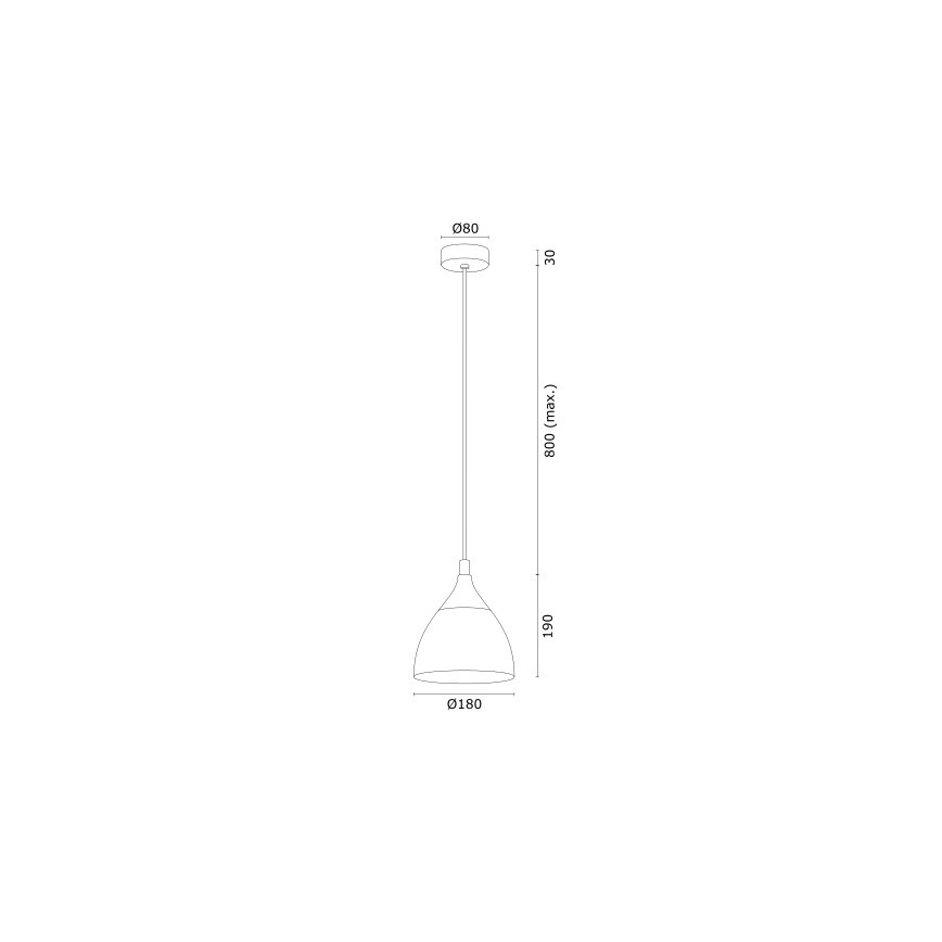 Argon 4905 - Kattokruunu johdossa MURANO 1xE27/15W/230V musta/kultainen