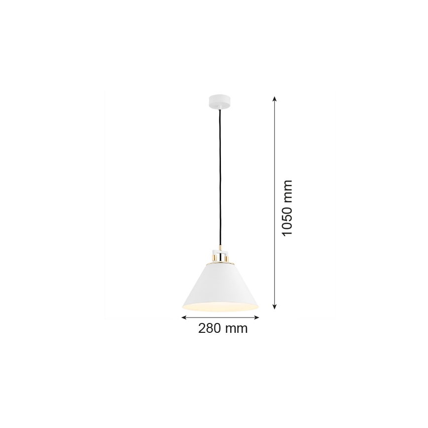 Argon 4914 - Kattokruunu johdossa ORTE 1xE27/15W/230V valkoinen