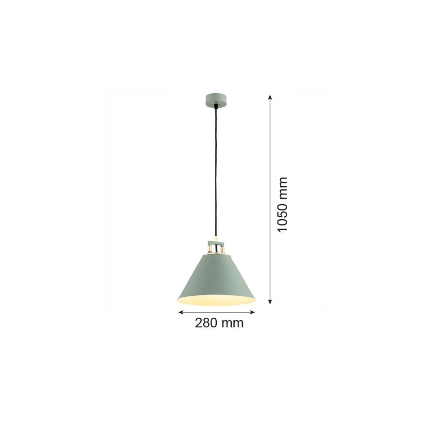 Argon 4916 - Kattokruunu johdossa ORTE 1xE27/15W/230V vihreä