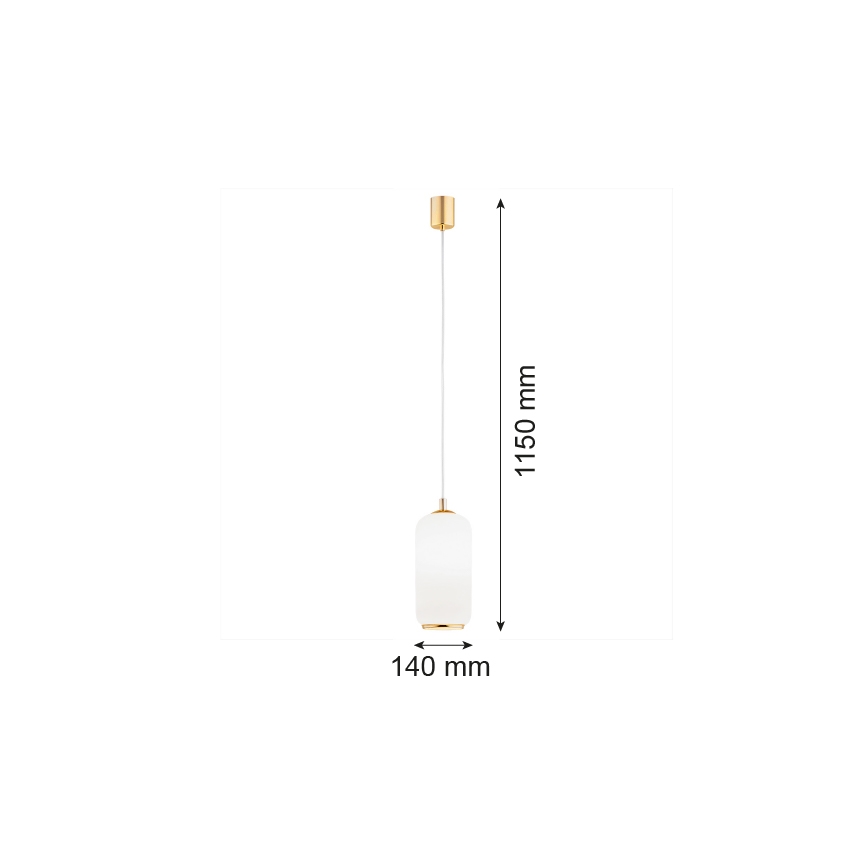 Argon 4993 - Kattokruunu johdossa PALLADO 1xE27/15W/230V kultainen/valkoinen