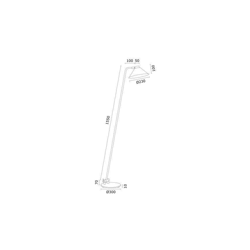 Argon 4999 - Lattiavalaisin GABIAN 1xE27/15W/230V musta