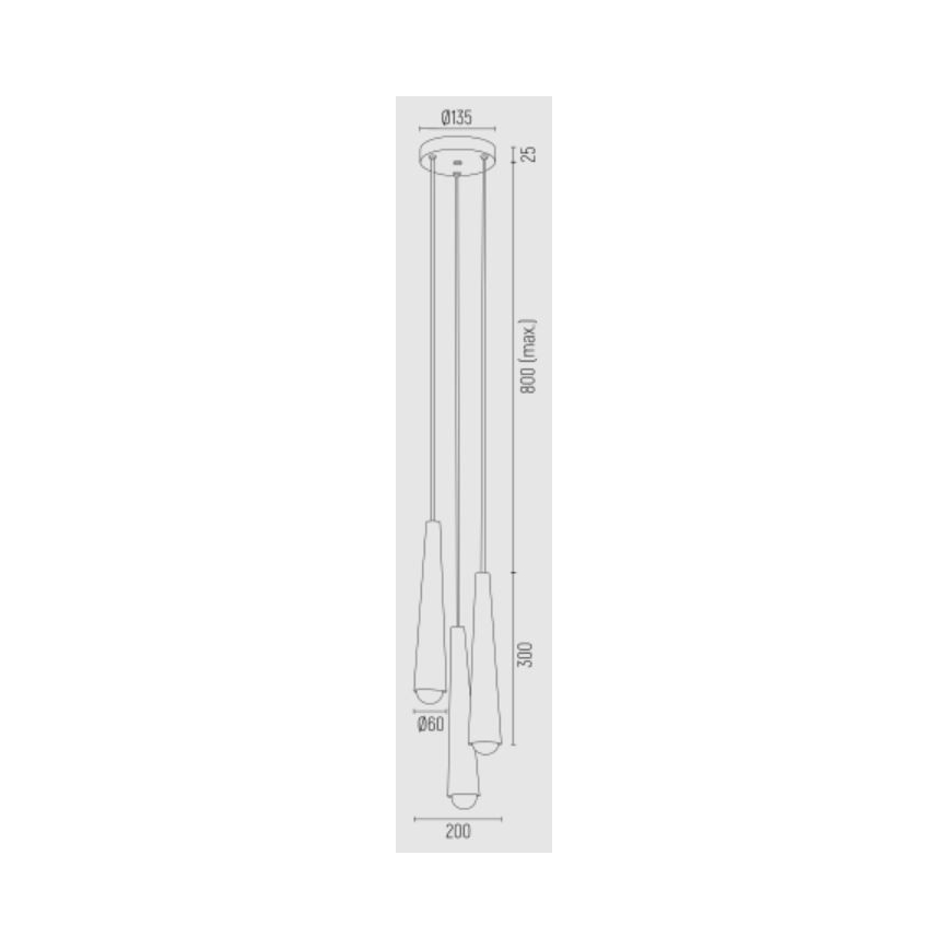 Argon 6103 - Kattovalaisin HOLLYWOOD 3xE14/7W/230V musta