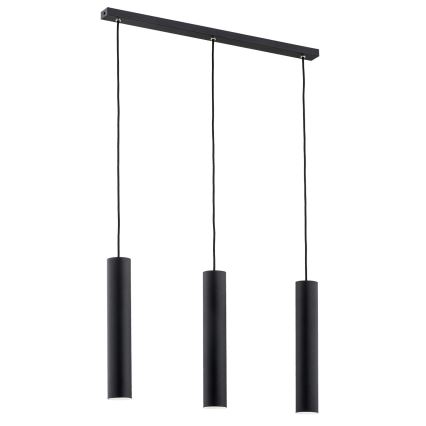 Argon 6112 - Kattokruunu johdossa GOMERA 3xGU10/5W/230V musta