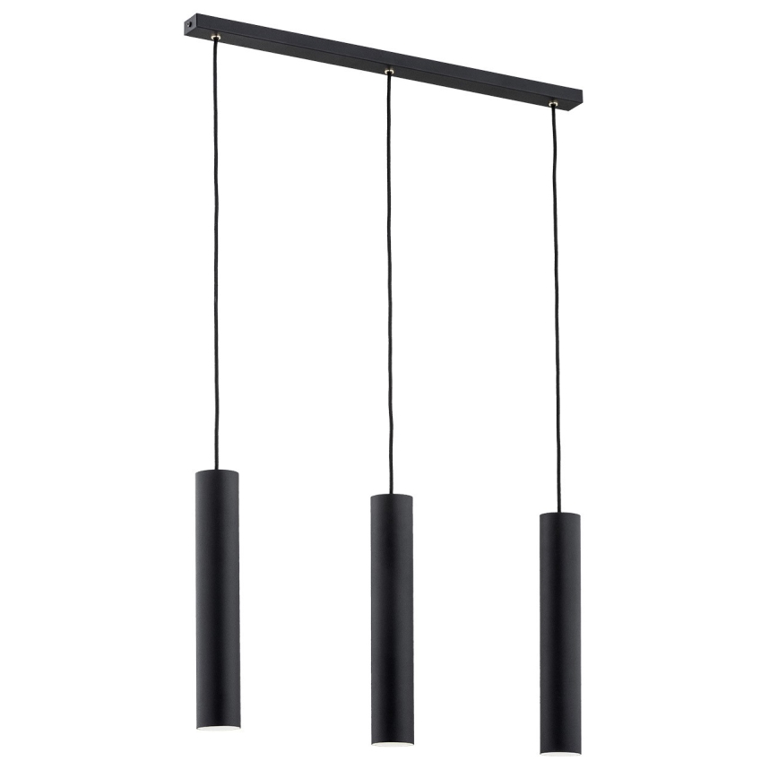 Argon 6112 - Kattokruunu johdossa GOMERA 3xGU10/5W/230V musta