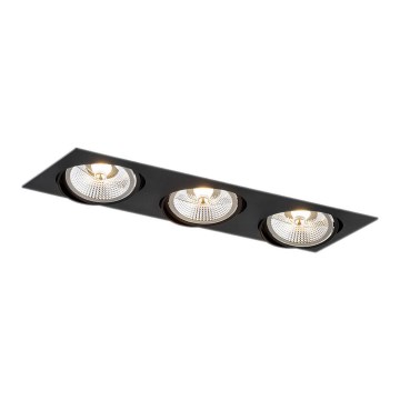 Argon 6116 BZ - Upotettava valo OLIMP 3xGU10-AR111/12W/230V musta