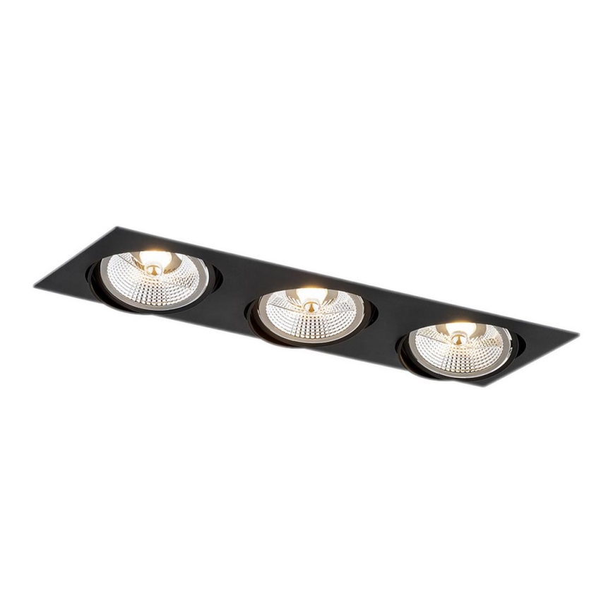 Argon 6116 BZ - Upotettava valo OLIMP 3xGU10-AR111/12W/230V musta