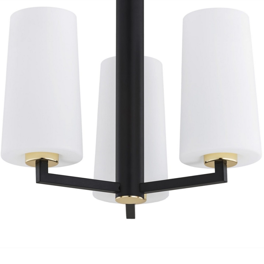 Argon 6143 - Kattovalaisin CAMELOT PLUS 3xE27/15W/230V musta/valkoinen/kulta