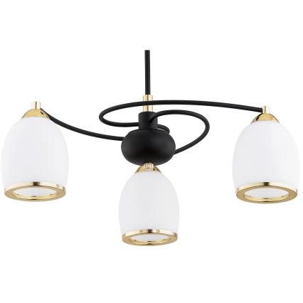 Argon 6144 - Kattovalaisin AVILA PLUS 3xE27/15W/230V musta/kulta/valkoinen