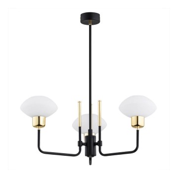 Argon 6166 - Kattokruunu RAVELLO 3xE14/15W/230V musta/kulta