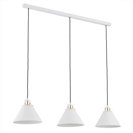 Argon 6173 - Kattokruunu johdossa ORTE 3xE27/15W/230V valkoinen