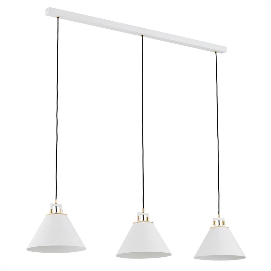 Argon 6173 - Kattokruunu johdossa ORTE 3xE27/15W/230V valkoinen