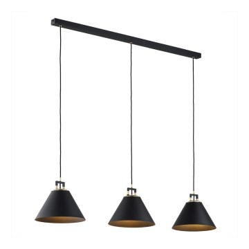 Argon 6174 - Kattokruunu johdossa ORTE 3xE27/15W/230V musta