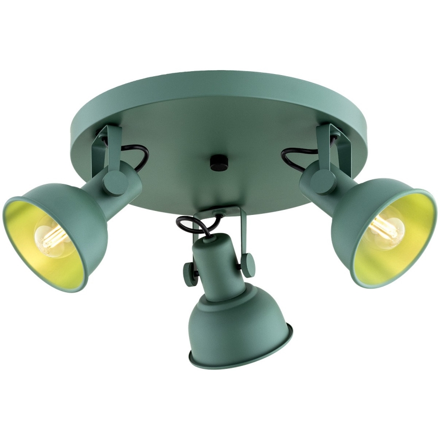Argon 6265 - Kohdevalo LENORA 3xE14/7W/230V vihreä