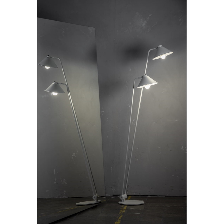 Argon 7074 - Lattiavalaisin GABIAN 2xE27/15W/230V valkoinen