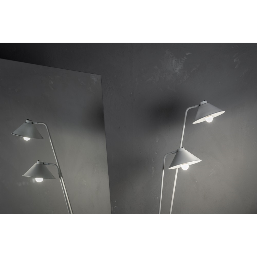 Argon 7074 - Lattiavalaisin GABIAN 2xE27/15W/230V valkoinen