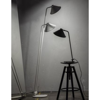 Argon 7074 - Lattialamppu GABIAN 2xE27/15W/230V valkoinen