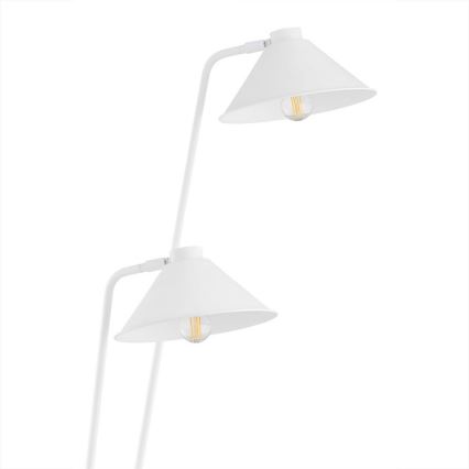 Argon 7074 - Lattialamppu GABIAN 2xE27/15W/230V valkoinen