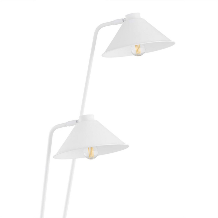 Argon 7074 - Lattialamppu GABIAN 2xE27/15W/230V valkoinen