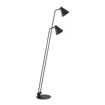Argon 7077 - Lattiavalaisin AVALONE 2xE27/15W/230V musta