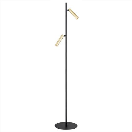 Argon 7083 - Lattialamppu TORRE 2xG9/6W/230V musta/messinki