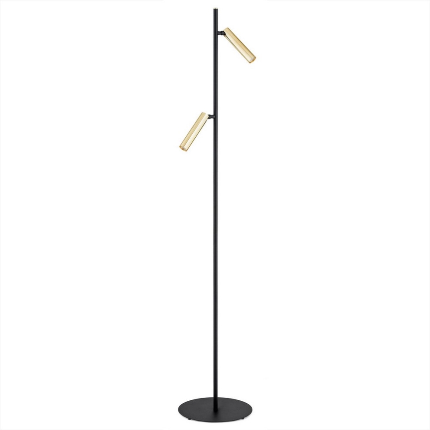 Argon 7083 - Lattialamppu TORRE 2xG9/6W/230V musta/messinki