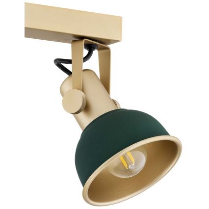 Argon 7143 - Kohdevalo LENORA 2xE14/7W/230V kulta/vihreä