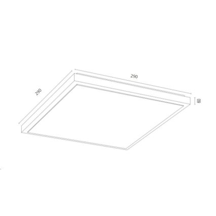 Argon 7167 - Kattovalo CARLSON 2xE27/15W/230V 29x29 cm kulta