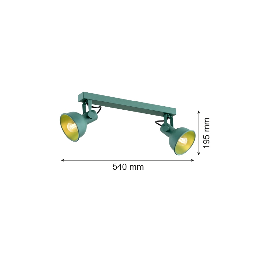 Argon 7174 - Kohdevalo LENORA 2xE14/7W/230V vihreä