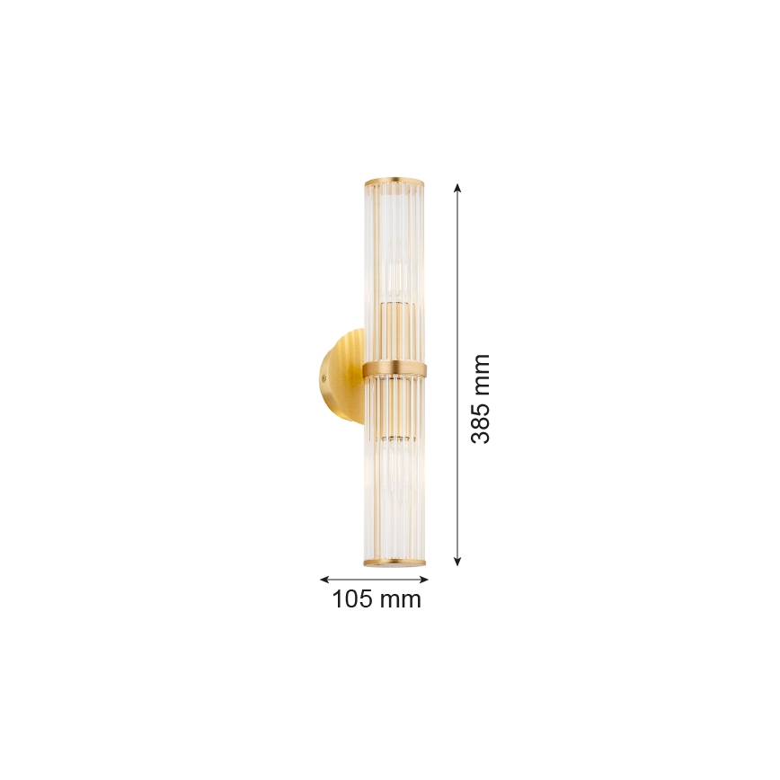 Argon 7203 - Seinävalaisin HAMPTON 2xE14/7W/230V kulta