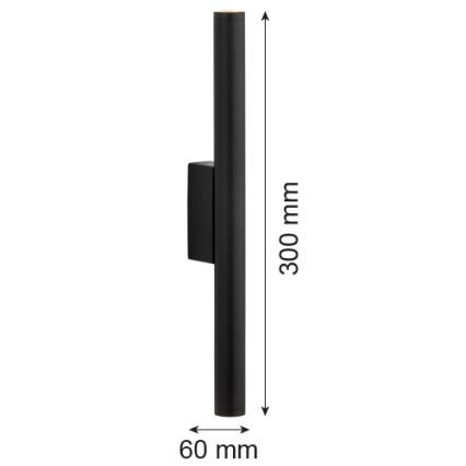 Argon 7222 - LED-seinävalaisin GRECO 2xLED/4,2W/230V 3000K musta