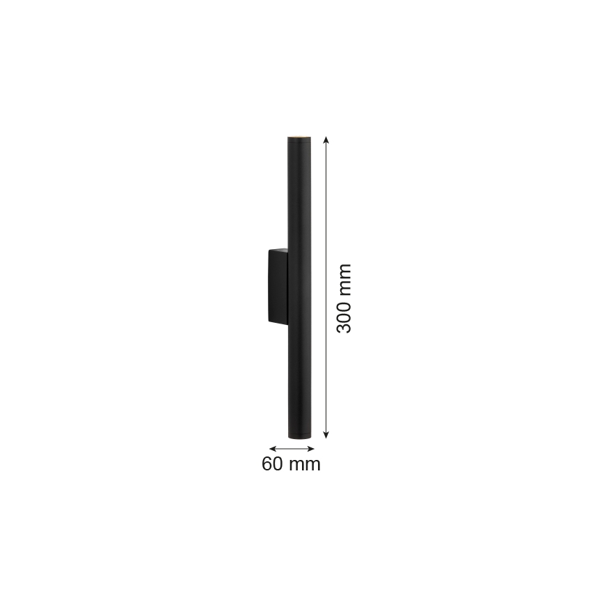 Argon 7222 - LED-seinävalaisin GRECO 2xLED/4,2W/230V 3000K musta