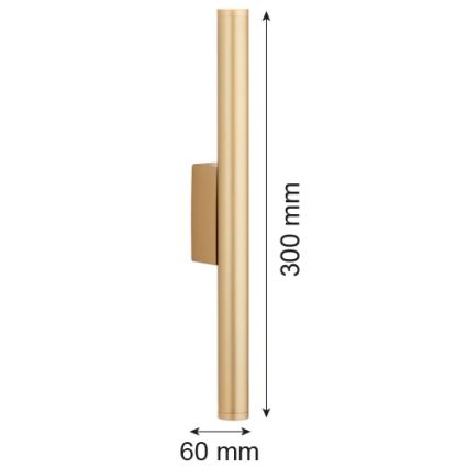 Argon 7224 - LED-seinävalaisin GRECO 2xLED/4,2W/230V 3000K kulta