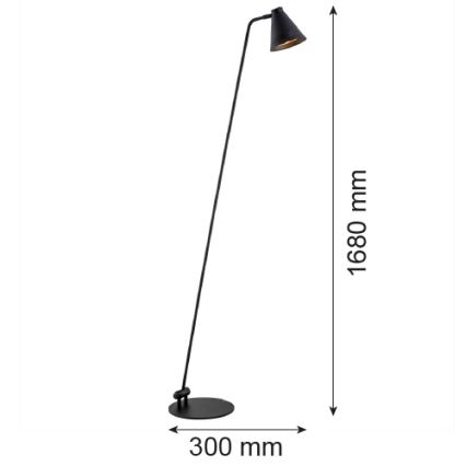 Argon 8003 - Lattiavalaisin AVALONE 1xE27/15W/230V musta