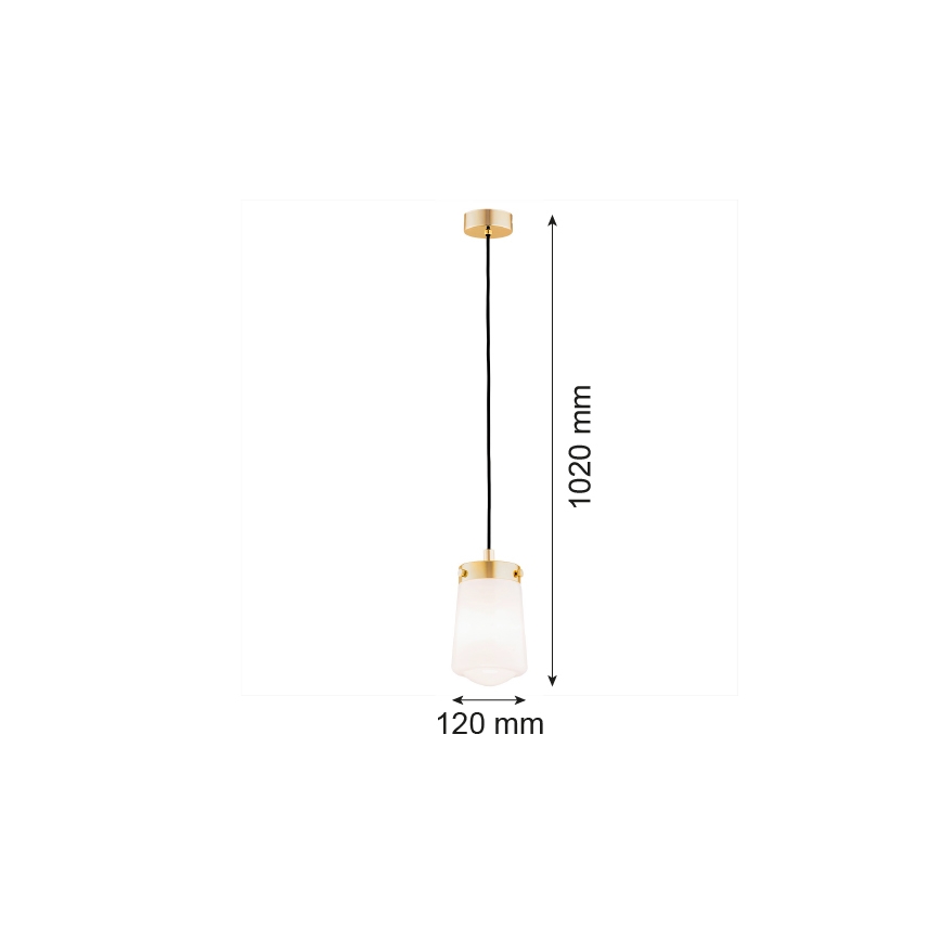 Argon 8004 - Kattokruunu johdossa PASADENA 1xE27/15W/230V kultainen/valkoinen