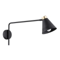 Argon 8009 - Seinävalaisin AVALONE 1xE27/15W/230V 57 cm musta/kulta