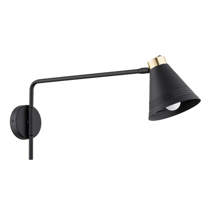 Argon 8009 - Seinävalaisin AVALONE 1xE27/15W/230V 57 cm musta/kulta