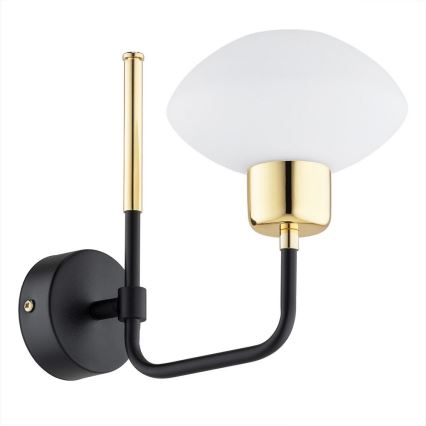 Argon 8032 - Seinävalaisin RAVELLO 1xE14/15W/230V musta/kulta