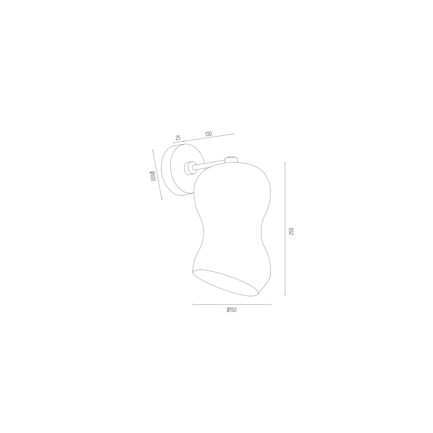 Argon 8046 - Seinävalaisin SALERNO 1xE27/15W/230V kultainen