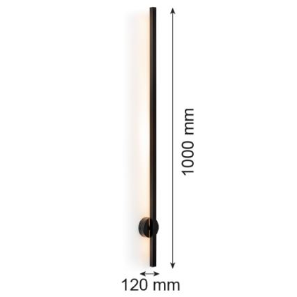 Argon 8051 - LED-seinävalaisin ASSE LED/10W/230V musta