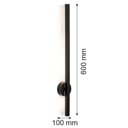 Argon 8052 - LED-seinävalaisin ASSE LED/6W/230V musta