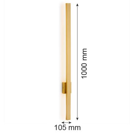 Argon 8053 - LED-seinävalaisin ASSE LED/10W/230V kultainen