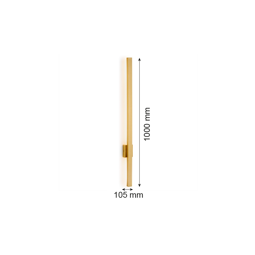 Argon 8053 - LED-seinävalaisin ASSE LED/10W/230V kultainen
