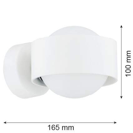 Argon 8057 - Seinävalaisin MASSIMO PLUS 1xG9/6W/230V valkoinen