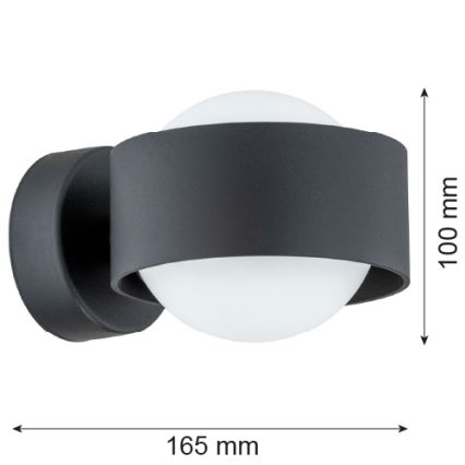 Argon 8059 - Seinävalaisin MASSIMO PLUS 1xG9/6W/230V musta