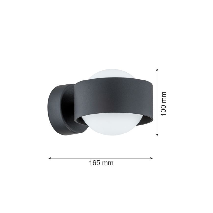 Argon 8059 - Seinävalaisin MASSIMO PLUS 1xG9/6W/230V musta