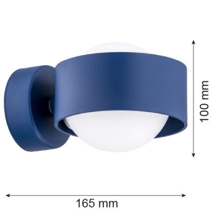 Argon 8061 - Seinävalaisin MASSIMO PLUS 1xG9/6W/230V sininen