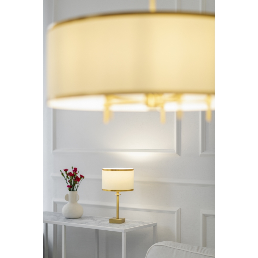 Argon 8106 - Pöytävalaisin ABBANO 1xE27/15W/230V messinki/vihreä