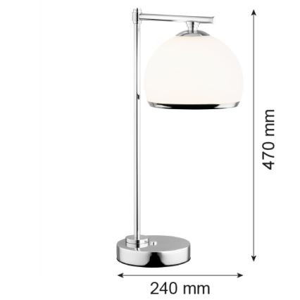 Argon 8121 -  Pöytävalaisin MARBELLA 1xE27/15W/230V kiiltävä kromi
